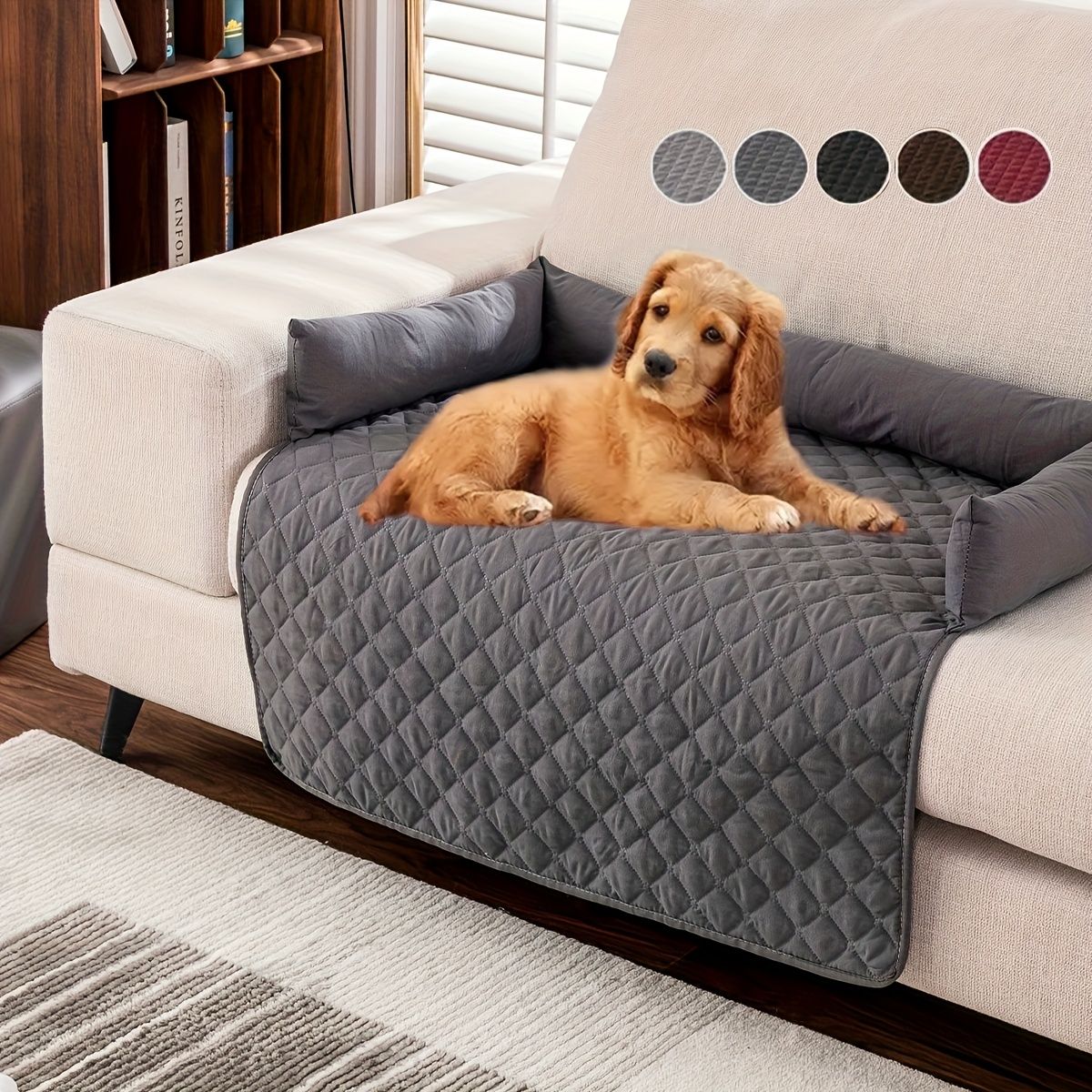 Scratch Resistant Pet Bed Cover, TPE Pet Furniture Protector, 75x75 cm