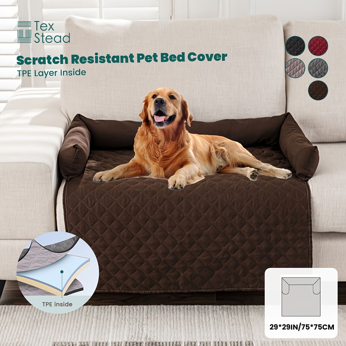scratch resistant pet bed cover, dog bed cover, TPE pet bed cover, durable pet furniture protector, pet hair resistant cover, Australian pet accessories, couch protector for dogs, cat furniture cover