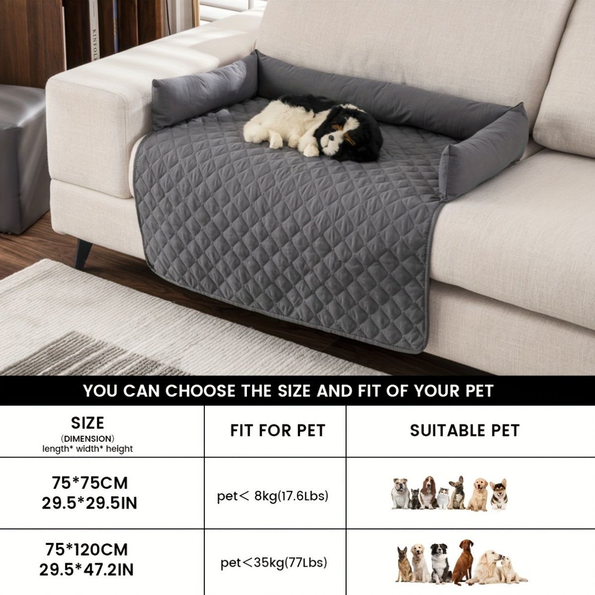 scratch resistant pet bed cover, dog bed cover, TPE pet bed cover, durable pet furniture protector, pet hair resistant cover, Australian pet accessories, couch protector for dogs, cat furniture cover