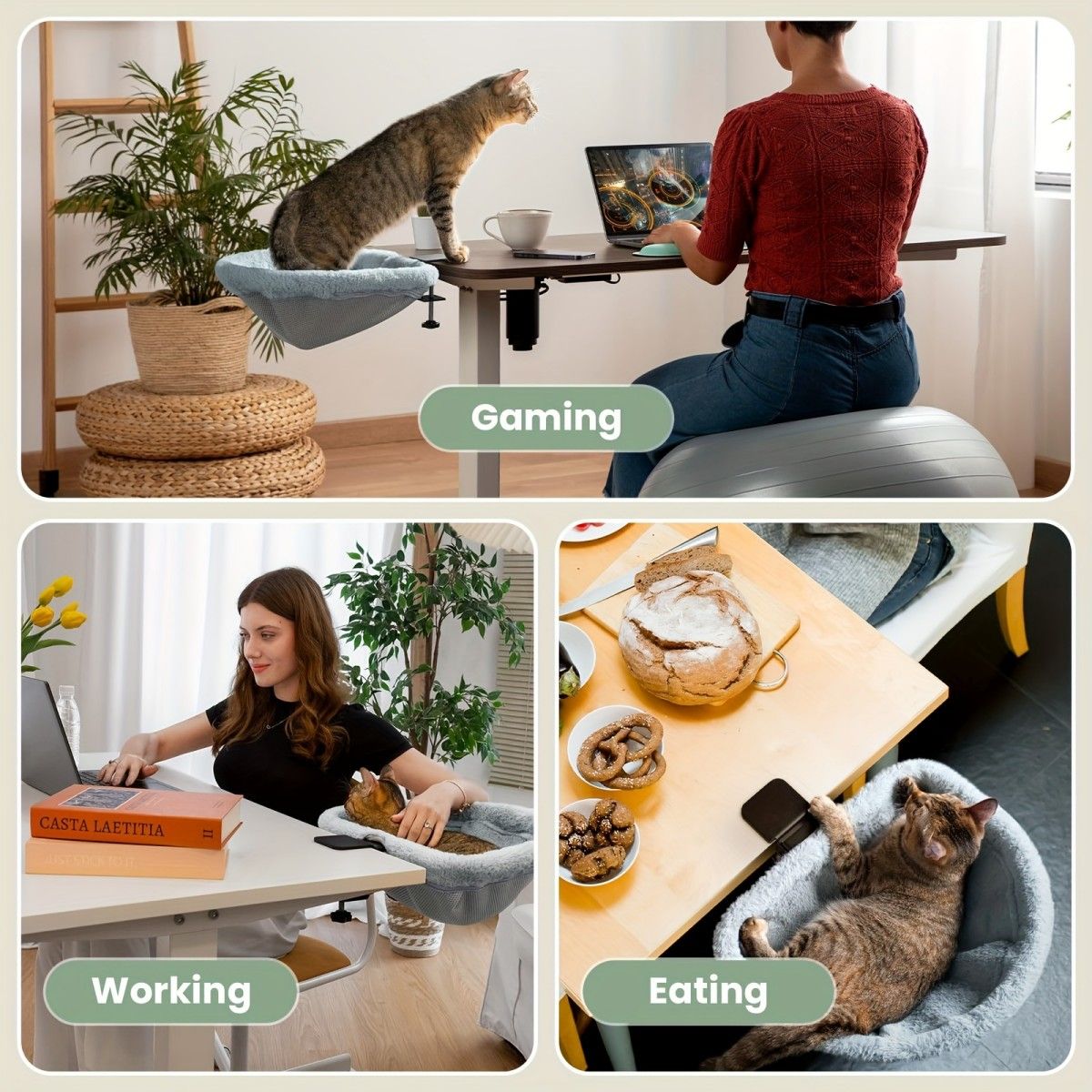 hanging cat bed, cat resting place, space - saving cat bed, cat furniture, high - quality cat bed