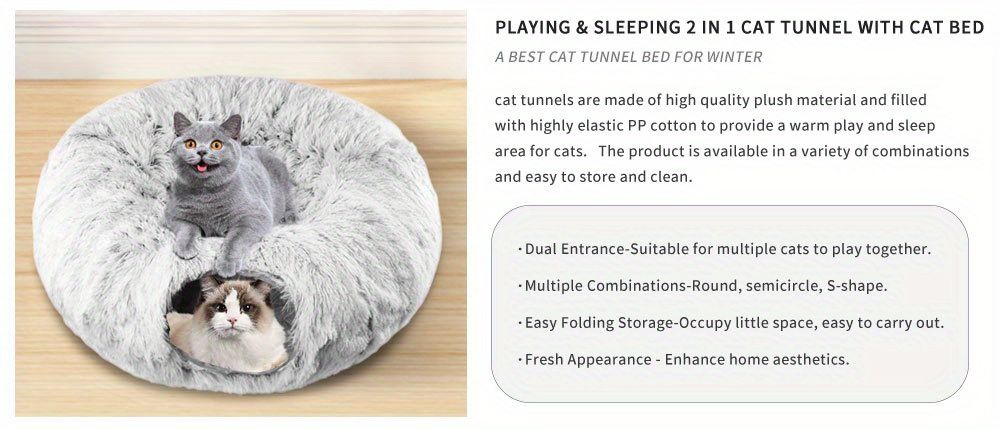 cat bed, fluffy cat bed, cat hide - away bed, multi - cat bed, pet furniture