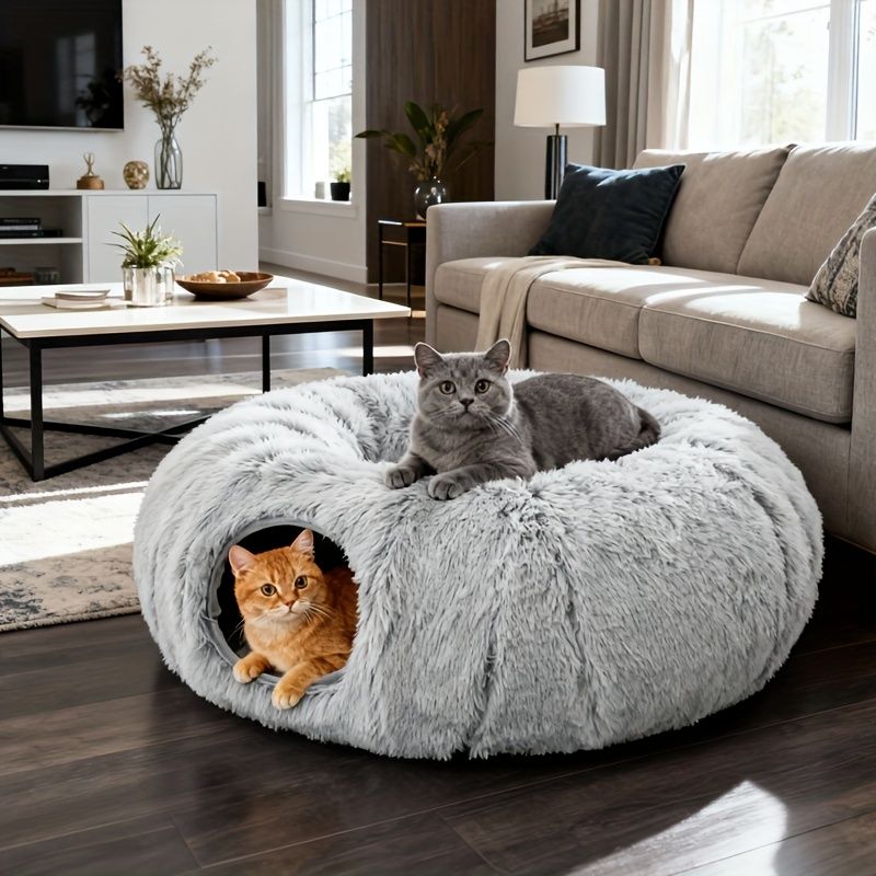 cat bed, fluffy cat bed, cat hide - away bed, multi - cat bed, pet furniture