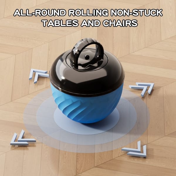 Electric Rolling Pet Ball for Cats and Dogs, Durable, Chew-Resistant, Rope-Knot, Squeaky, and Glowing Toy - Blue