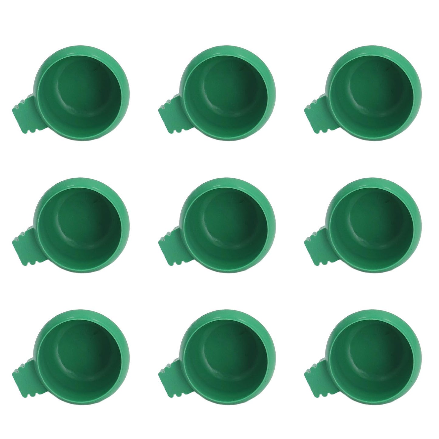 25Pcs Mini Bird Parrots Food Water Bowl Inlay Installation Round Green Parrots Small Food Water Bowl for Farms Home S