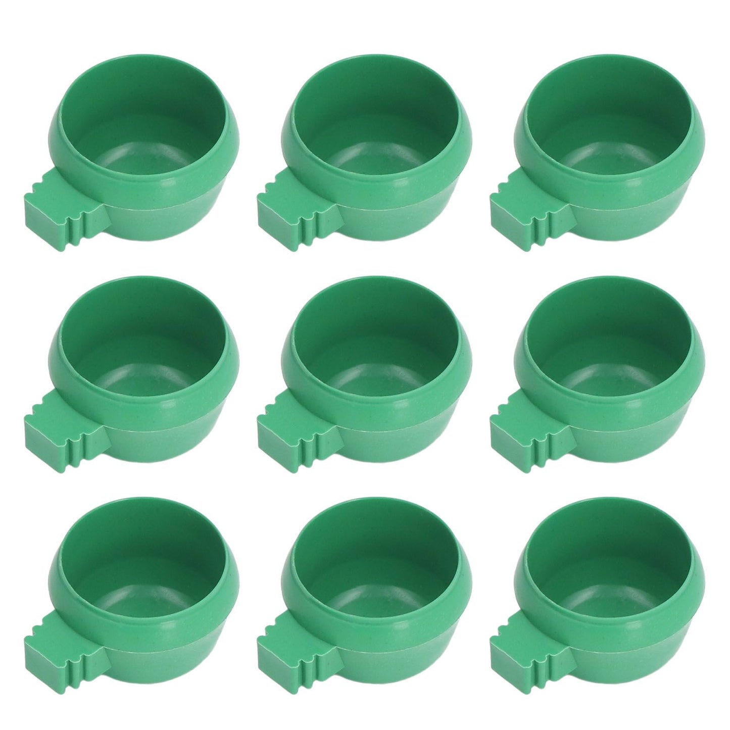 25Pcs Mini Bird Parrots Food Water Bowl Inlay Installation Round Green Parrots Small Food Water Bowl for Farms Home S