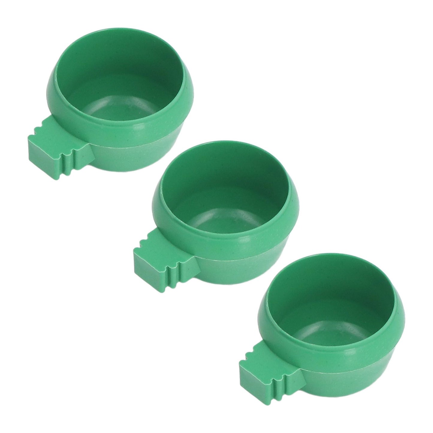 25Pcs Mini Bird Parrots Food Water Bowl Inlay Installation Round Green Parrots Small Food Water Bowl for Farms Home S
