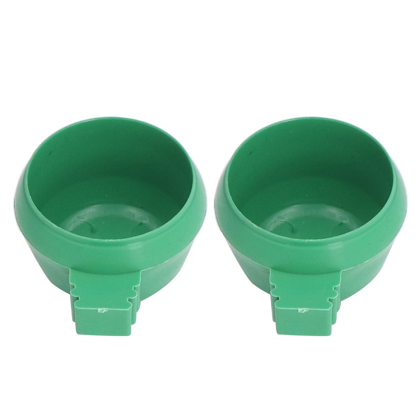 25Pcs Mini Bird Parrots Food Water Bowl Inlay Installation Round Green Parrots Small Food Water Bowl for Farms Home S